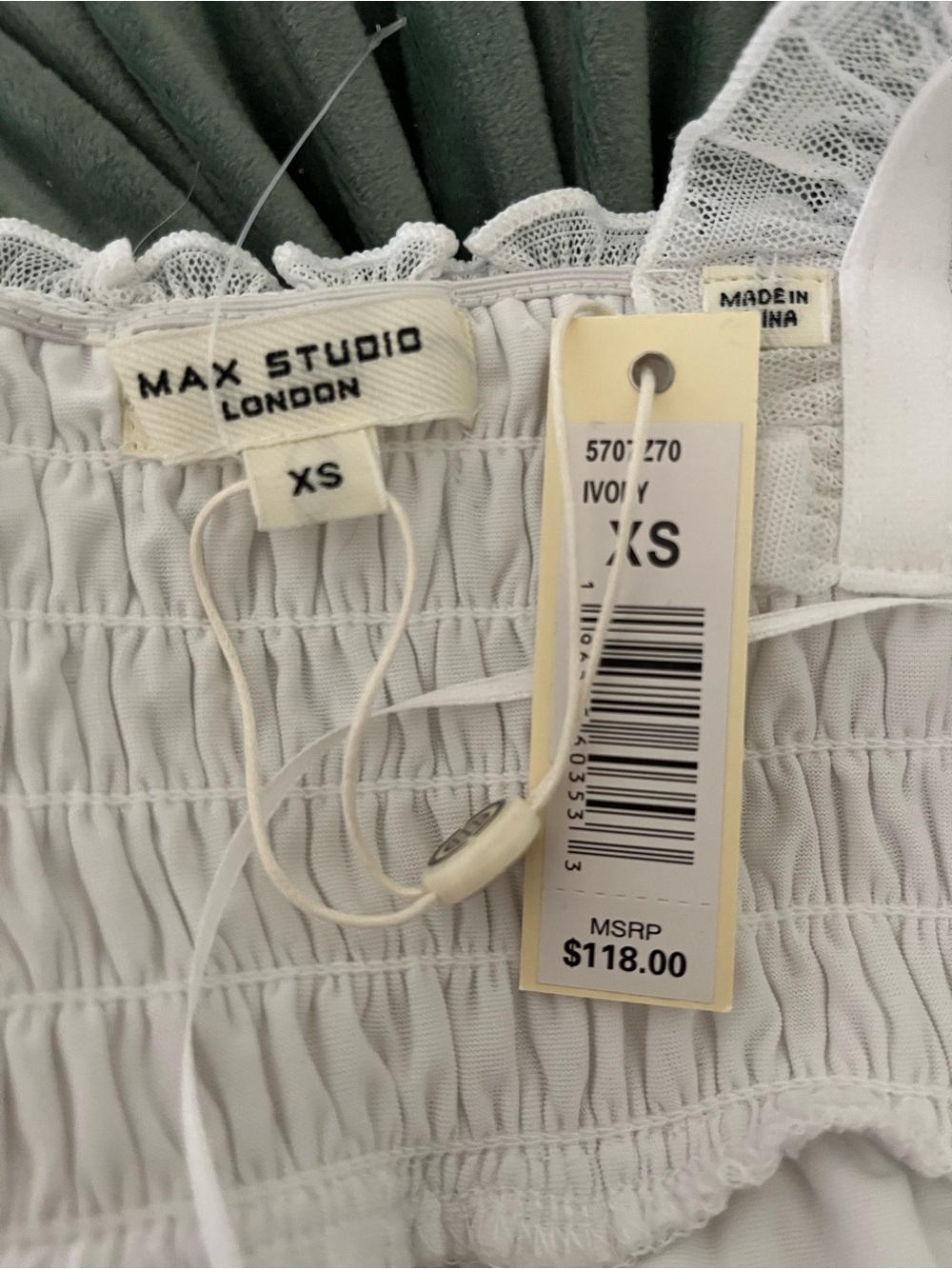 Max Studio White Ruffled Camisole Tank - Picture 5 of 5